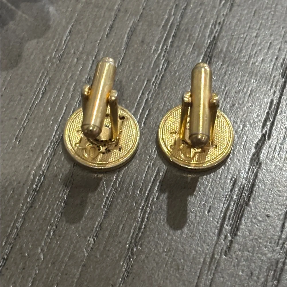 Vintage Christian Dior Gold-tone Cufflinks